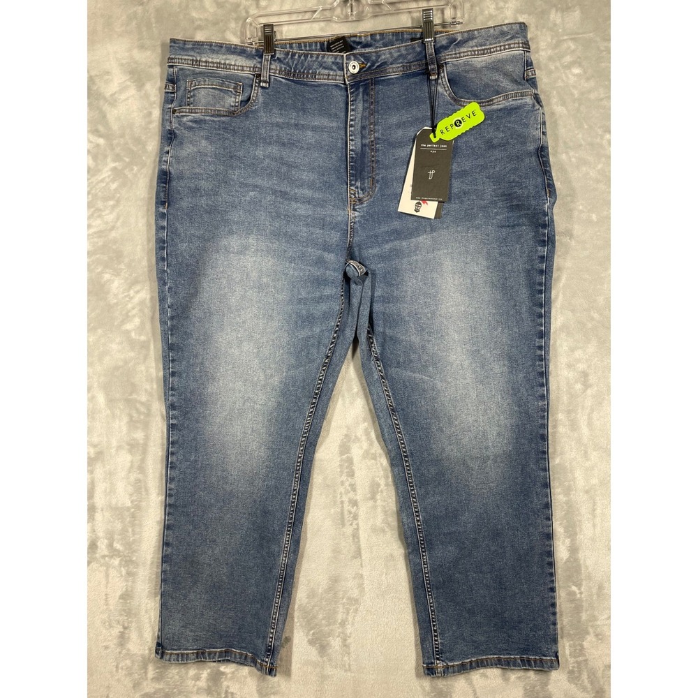 The Perfect Jean NYC Athletic Fit Jeans 44x28 Sky-Light Tint Repreve NEW
